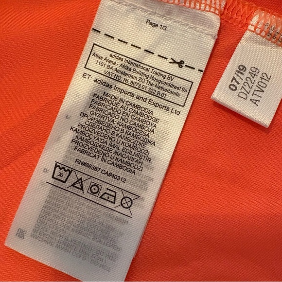 Adidas Running Vibrant Orange Track Jacket Windbreaker Rain Jacket ladies small - Picture 11 of 11